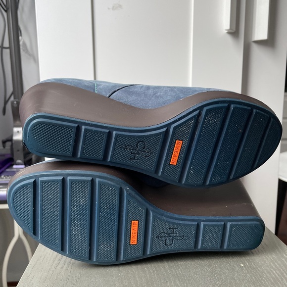 Womens Cole Haan Nike Air Blue Suede Wedge Ankle Boots Size 9.5B. - Picture 5 of 6